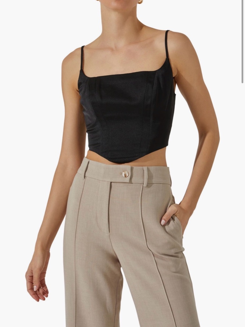 ASTR the Label Satin Corset Camisole